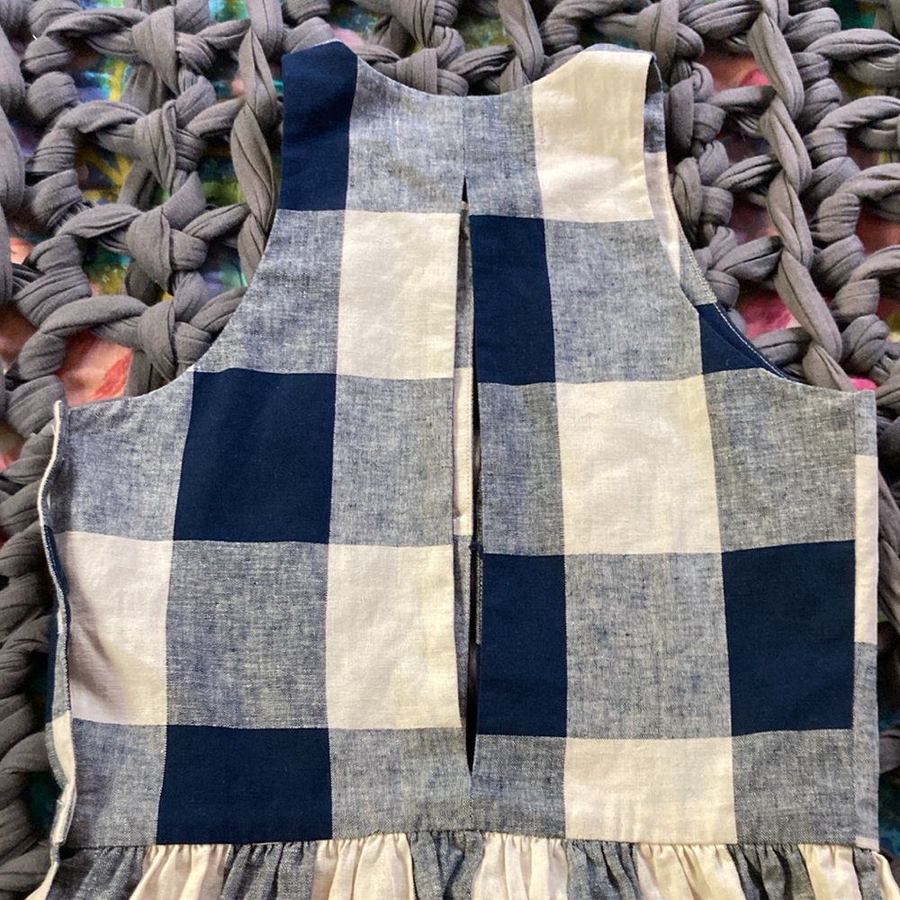 Christy Dawn Blue and White Gingham Halter Sundress - Picture 10 of 16
